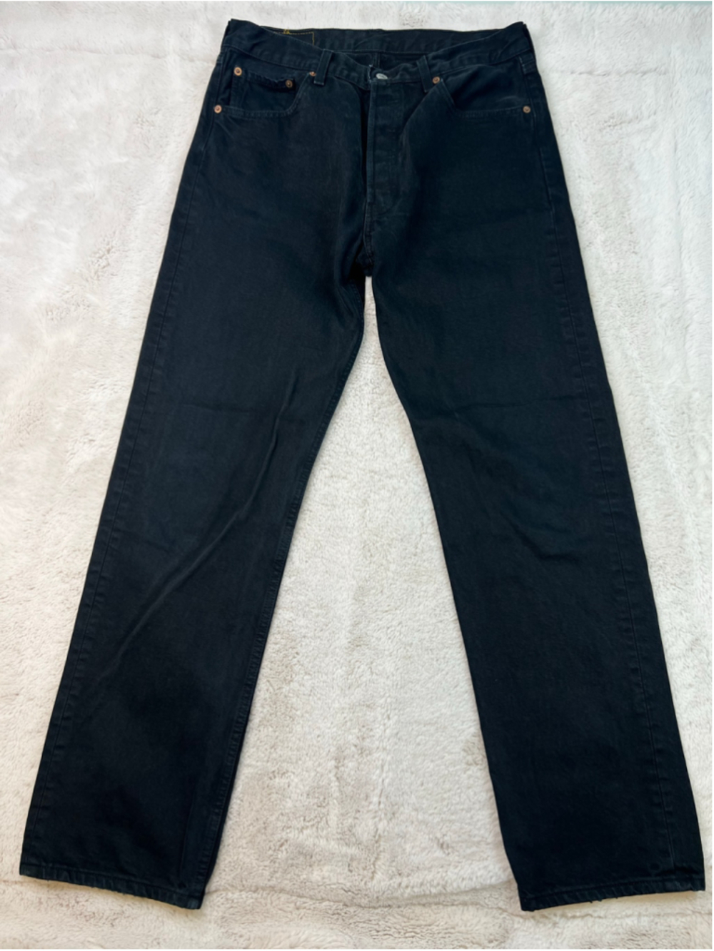 Vintage Levis 501 Straight Leg Jeans Mens Size 34x32 Button Fly 90s Made in UK